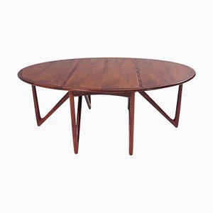 Mesa de comedor abatible de palisandro de Kurt Østervig para Jason Möbler, años 60