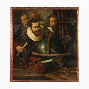 Adriano Gajoni, Painting, 20th-Century, Oil on Faesite, Framed