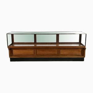 Large Showcase in Rosewood and Brass