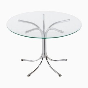 Round Glass Table by Giotto Stoppino, Italy, 1970s