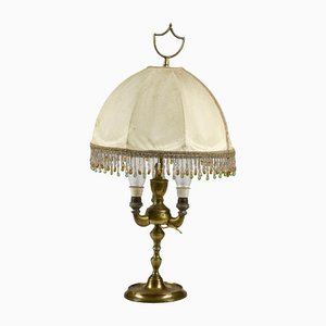 Italian Brass Table Lamp with 3 Lights, 1800s