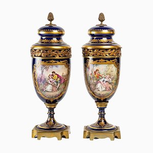 Porzellan Vasen von Sèvres, 2er Set