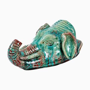 Chinese Ceramic Elephant Head