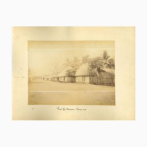 Ancient View of Puerto La Unión, El Salvador, Original Vintage Photo, 1880s, Set of 2