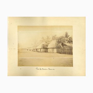 Vue Antique de Puerto La Unión, El Salvador, Photo Vintage, 1880s, Set de 2