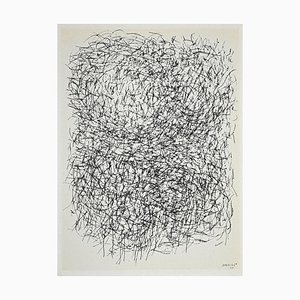 Jean René Bazaine, Artistic Composition, Original Lithograph, 1968
