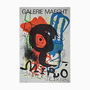 Poster litografico vintage di Joan Mirò, Overteixims, 1973