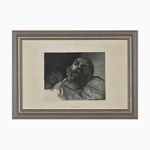 After Théodore Géricault, The Pleaded, Original Black & White Etching, 1866