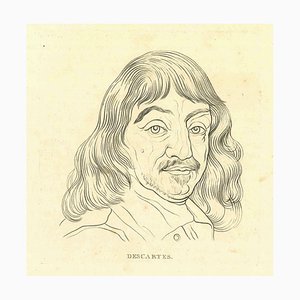 Thomas Holloway, Portrait of René Descartes, Original Etching, 1810