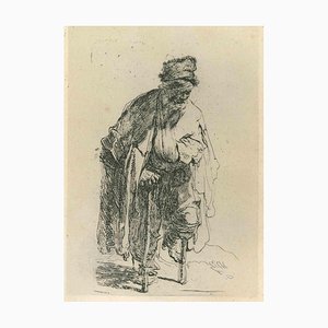 After Rembrandt, Beggar with a Wooden Leg, Etching, 19th-Century