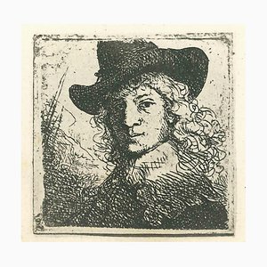 Nach Rembrandt, Portrait von Jan Six, Radierung, 19. Jh