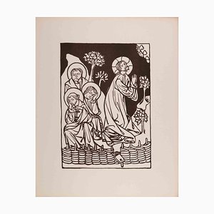 François Bouchot, Jesus and the Disciples, Original Woodcut Print, 1922