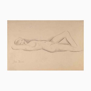 Jean Pavié, Nude of Woman, Original Drawing, 20th-Century