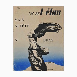 Amédée Ozenfant, A Beautiful Elan but ..., Litografía original, 1915