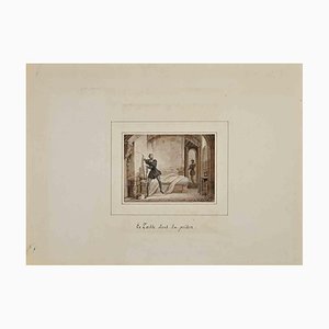 Amédée Auguste Desmoulins, Gefängnis, Originalzeichnung, Spätes 19. Jh