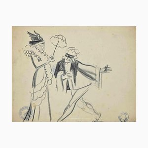 Bernard Bécan, Actors, Original Drawing, Mid-20th-Century