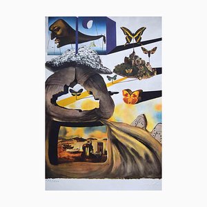 After S. Dali, Planche II de Suite Papillon, Lithographie, 1969