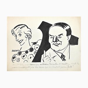 Bernard Bécan, Croquis, Dessin Original, Milieu du 20ème Siècle