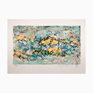 Abstract Landscape, Original Lithograph­, 1971