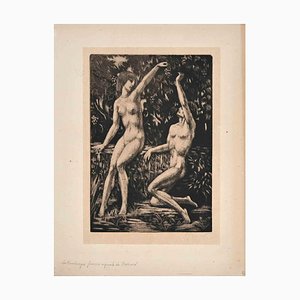 Raphael Drouart, Nudi, Incisione originale, inizio XX secolo