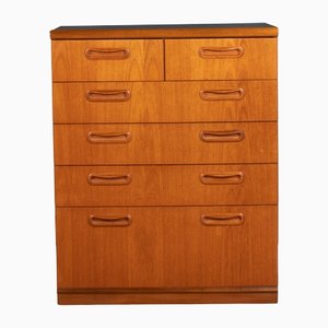 Tall Teak 2 Over 4 Chest of Drawers from Meredew, 1960s
