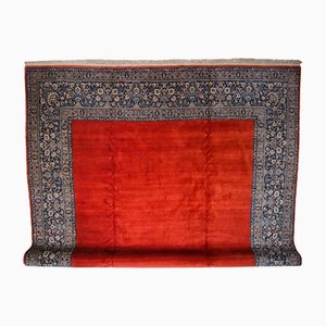 Floral Sarough Rug in Light Red with Border