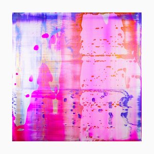 Danny Giesbers, Pink Lush, 2021, acrylique, résine époxy, phosphorescence sur bois