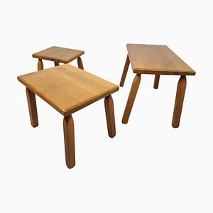 Tables Gigognes Brutalistes Vintage, 1960s, Set de 3