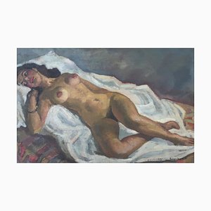 Georgine Dupont, Femme nue allongée, 1943, Oil on Canvas