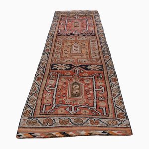 Turkish Handmade Wool Oushak Runner Rug in Red