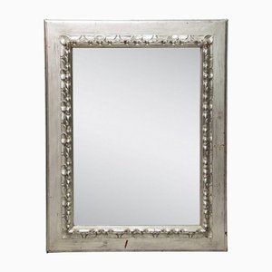Espejo Regency neoclásico rectangular de madera tallada a mano