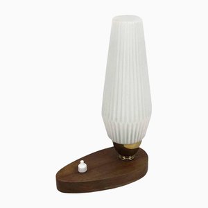 Desk Lamp in White Opaline