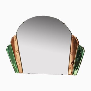 Art Deco Two-Tone Beveled Mirror