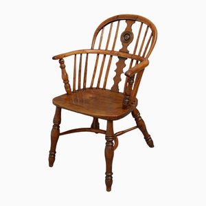 Viktorianischer Windsor Stuhl aus Eibenholz