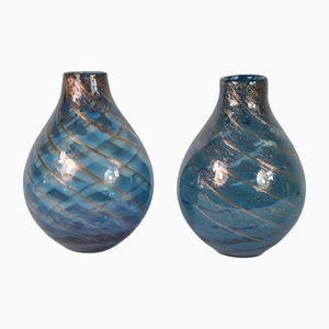 Italian Murano Glass Vases by Fratelli Toso, 1960s, Set of 2