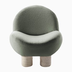 Sillón Boucle Celadon Travertino Hygge de Saccal Design House para Collector