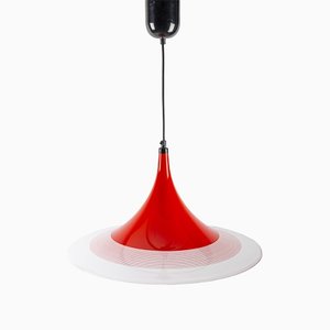 Lampada da soffitto Witchs Hat in acrilico rosso