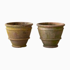 Weathered Terracotta Planters, Set of 2