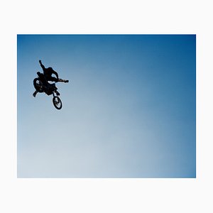 Andy Ryan, Man Performing Stunts on Motorcycle, Photograph