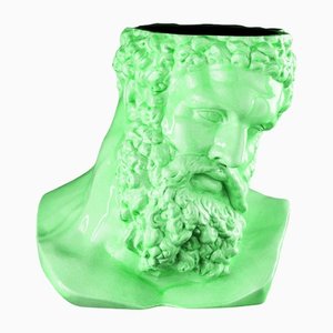 Italian Neo Mint Ceramic Hercules Bust by Marco Segantin for VGnewtrend