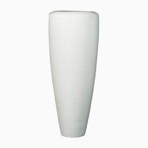 Italienische Obice Vase aus weiß glänzender Keramik von VGnewtrend