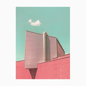 Artur Debat, arquitectura minimalista surrealista con volúmenes geométricos y colores psicodélicos, fotografía