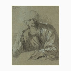 J. Stischbein, Portrait eines alten Philosophen, 1760, Kohle