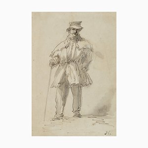 Portrait of a Man in Country Costume, 1780, Graphite on Paper