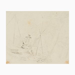 H. Freudweiler, Artists in the Landscape, 1780, Pencil