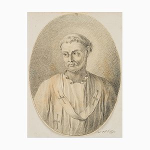 J.Lips, Representation of a Religious Figure, 1790, Pencil