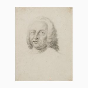 Porträt eines Mannes mit Locken, 1800, Bleistift
