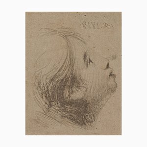 W. Reuter, Tête de Femme, 1818, Crayon sur Papier