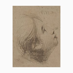 W. Reuter, Woman's Head, 1818, Crayon on Paper