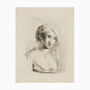 W. Reuter, Femme avec Tissu, 1818, Lithographie